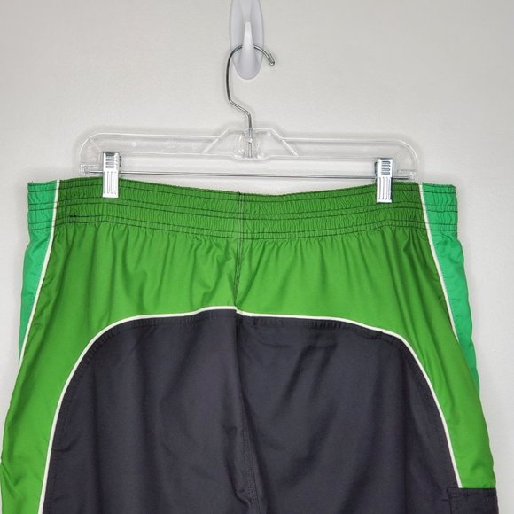 GAP Black Green Activewear Beach Wear Water Sports Board Shorts Size 35 - Picture 6 of 10